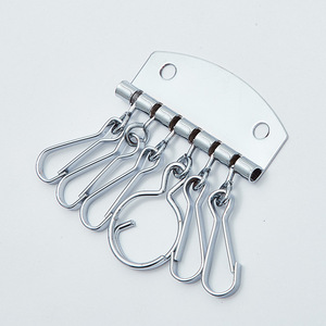 6-Tooth Keychain Metal Zinc Alloy <b>Car</b> <b>Key</b> <b>Ring</b> Holder Multi Functional Home Use - Product Image 2
