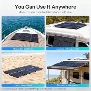 Panel Solar Plegable Alecter de 100W, Monocristalino Negro, Certificado TUV, 23% de Eficiencia en Generación de Energía, Gran Venta - Product Image 4