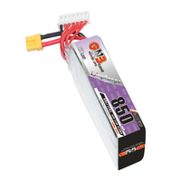 GAONENG GNB 6S 22.8V HV 850MAH 60C RC LiPo Baterai XT30 Konektor FPV DRONE
