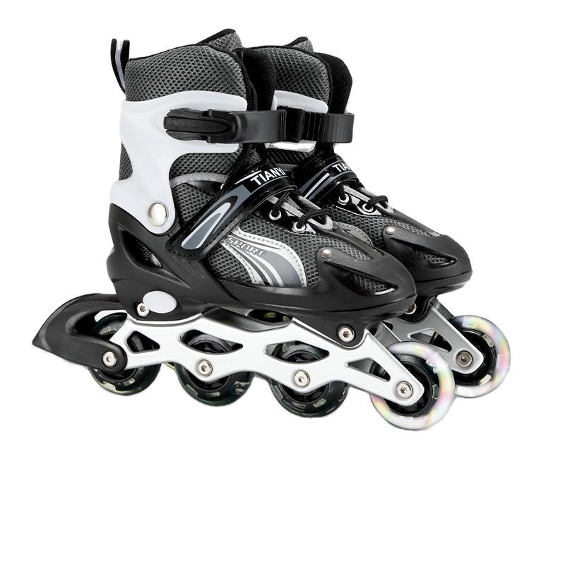 2025 Dual-Use Four-Wheel Inline Skates for Men Children Adjustable Size  Quads Roller Shoes Single Double Row