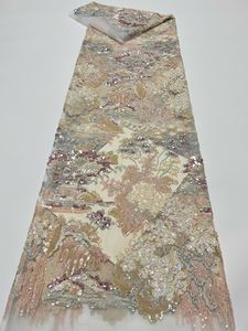 Nuovo tessuto ricamato con paillettes di alta qualità e lussuoso, con motivi di paillettes <span class=keywords><strong>a</strong></span> tema paesaggistico, in stile tradizionale cinese. - Product Image 2