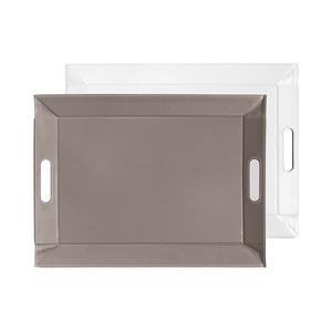 Plateau rectangulaire réversible Freeform Duo, plateau de service décoratif avec poignées - Product Image 1