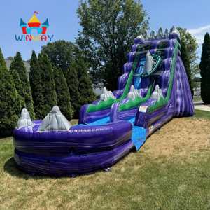 Toboggan aquatique de montagne violette Avalance violette <span class=keywords><strong>Dragon</strong></span>'s Lair 19ft Dark Knight Toboggan aquatique de montagne rocheuse à louer - Product Image 1