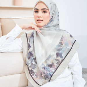 ผ้าโพกหัวผ้าฝ้ายเนื้อนุ่มมีสไตล์พิมพ์ดิจิตอลระบายอากาศได้ฮิญาบยอดนิยมสำหรับมุสลิมหญิงชาวมาเลเซียทุกฤดู - Product Image 4