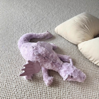 Jeilly Catts – jouets en peluche Dragon de neige violet, blanc et rose, poupées dinosaures en peluche, cadeau d'anniversaire
