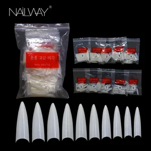 Customized Supplier Various Type New High-Quality Seamless Nail Art Long Pointed Nail Tips