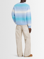 Pull en coton doux personnalisé avec logo jacquard brodé pour homme et femme, pull dégradé, style boutique, preppy, rétro, à rayures, tricoté