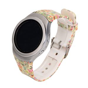 Bracelet de remplacement de bracelet de montre intelligent en Silicone d'impression de fleurs pour Samsung <span class=keywords><strong>Gear</strong></span> <span class=keywords><strong>S2</strong></span> <span class=keywords><strong>R720</strong></span> hommes et femmes modèle SM-<span class=keywords><strong>R720</strong></span> - Product Image 5