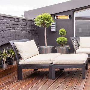 Stufa a infrarossi da esterno in quarzo 2500W, a infrarossi rossi, da terra/parete, termostato regolabile, 20x87x8.5cm, ideale per riscaldare - Product Image 1