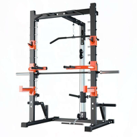 Cage de musculation multifonctionnelle pour la maison avec système de croisement de câbles, rack à squats et machine Smith pour l'entraînement de musculation