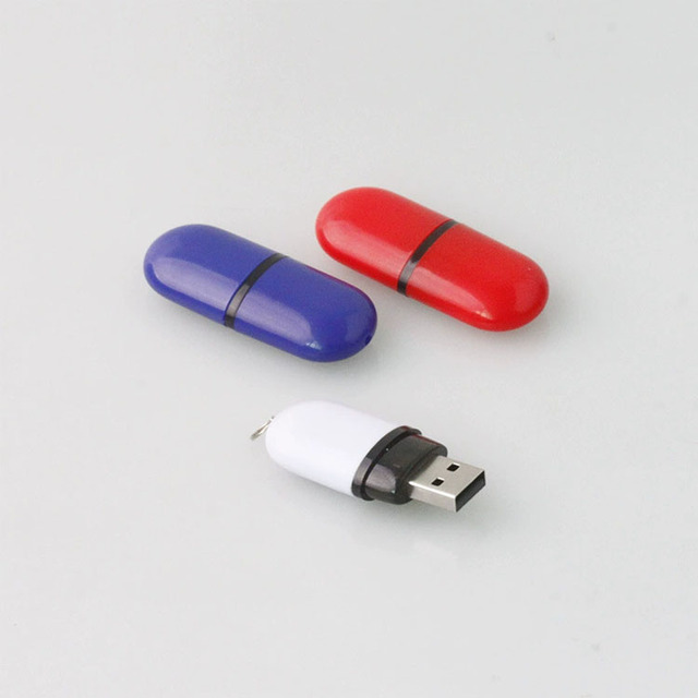 Cheap Gift Capsule USB Flash Drive 2.0 1GB 2GB 4GB Pen Drive 3.0 8GB 16GB USB Memory Stick Plastic 32GB 64GB with Custom Logo