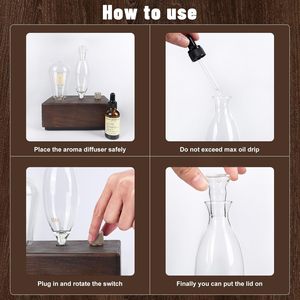 Điện Retro Kính hương liệu khuếch tán USB powered <span class=keywords><strong>mini</strong></span> không dây khuếch tán cho phòng ngủ nhà khách sạn Dễ dàng cài đặt di động - Product Image 5