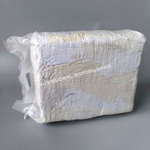 Chiffons de nettoyage en coton polaire blanc, 100% coton recyclé, chiffons en polaire blanc à absorption rapide pour le nettoyage - Product Image 1