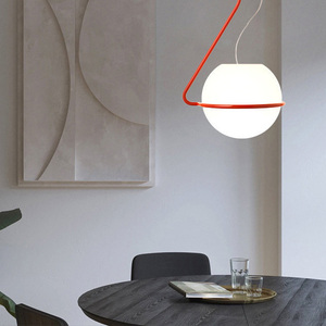 Nordic moderna palla ciondolo luce minimalista design creativo acrilico lampadario <span class=keywords><strong>a</strong></span> <span class=keywords><strong>sfera</strong></span> per soggiorno sala da pranzo bar camera da letto - Product Image 3