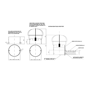 Ventilador de Techo Impulsado por el Viento para Gabinetes Eléctricos, Tapa de Chimenea de Acero Inoxidable 304, EN 1856-1 - Product Image 3