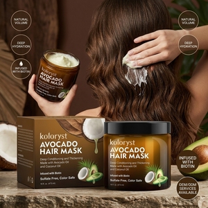 <span class=keywords><strong>Maschera</strong></span> Riparatrice Profonda all'Olio di Cocco con Biotina e Avocado da 473ml <span class=keywords><strong>per</strong></span> <span class=keywords><strong>Capelli</strong></span> Danneggiati e <span class=keywords><strong>Colorati</strong></span>, Trattamento Nutriente Anti-Crespo - Product Image 6