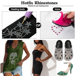 OLeeya Vente en gros Strass thermocollants couleur AB de haute qualité SS16 SS20, Strass en cristal Hotfix pour robes, nœuds et vêtements - Product Image 5