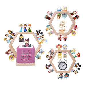 Étagère hexagonale Tonie pour Toniebox Starter Tonie Étagère murale Lot de 3, étagères flottantes magnétiques en bois pour rangement Tonie - Product Image 1