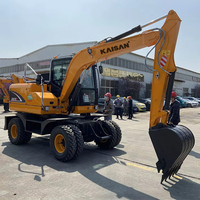 Mini-excavatrice sur roues de 6 tonnes, 6t 6.5t, moteur YANMAR Euro5, machine de terrassement compacte, mini-pelleuse à vendre