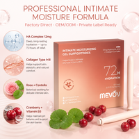 Gel Hydratant Intime à Marque Blanche en Suppositoires avec 12mg d'Acide Hyaluronique et Collagène pour Femmes, Sans Hormones, pH Équilibré, 72H
