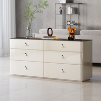 Commode de rangement blanche moderne de luxe 2026 pour chambre et salon, meuble en bois à 5 tiroirs pour vêtements