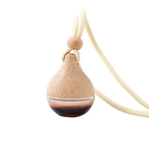 Botella de Vidrio Personalizada con Logotipo, Tapa de Rosca, 5 ml, Transparente Esmerilada, Impresión Serigráfica, Perfume para Coche con Forma de Gota de Agua, Ambientador Colgante - Product Image 2