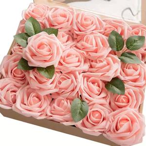 Bán Buôn 8CM Đầy Màu Sắc Foam Rose Với Stem Cô Dâu Foam Flower Rose Heads Bouquet Trang Chủ Wedding Đóng Gói Hộp - Product Image 3