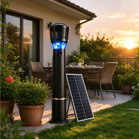 Piège à moustiques solaire CO2, 40W, tueur de moustiques bionique d'extérieur avec panneau solaire, étanche IP54, fonctionnement continu 24H