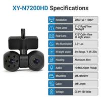 Cámara de Coche AHD de Doble Lente Xiyue para Interior y Exterior, Doble Canal 1080P, 12-24V, Visión Nocturna, 2 Años de Garantía, Monitoreo de Pasajeros