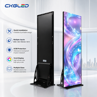 Affichage d'affiche LED d'intérieur P2.5mm, écran LED portable pour la publicité, cadre d'affichage d'affiche LED, écran LED debout pour toutes les scènes