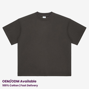 T-shirt da uomo in cotone pesante 350 g/m², vestibilità oversize vintage squadrata, manica corta, girocollo, stile streetwear estivo - Product Image 1