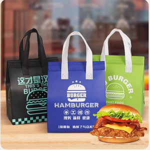 Bolsas de embalaje para hamburguesas con logotipo personalizado, bolsas aisladas para pollo frito, bolsas de embalaje para llevar para tela no tejida - Product Image 4
