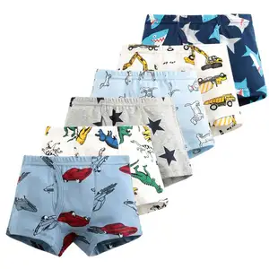 Hot Sale Soft Children's Underwear Boy Cartoon Pure Cotton Baby Kids Boxer Shorts Cotton Box Shorts 3-8Years Boys Underwears