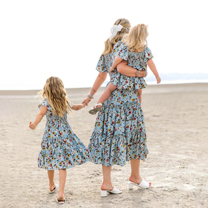 Tenues personnalisées pour femmes et filles, robe décontractée mère et fille, robe assortie maman et moi, robe d'été - Product Image 2