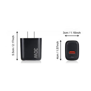 <span class=keywords><strong>Chargeur</strong></span> USB double port Type-C TKT 30W PD Super Rapide QC3.0 avec câble rétractable Gan certifié MFi pour caméra d'<span class=keywords><strong>action</strong></span> et casque - Product Image 6