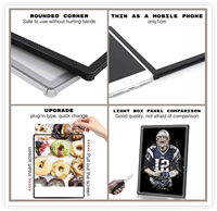 BRANDNEWSIGN Enseigne lumineuse LED personnalisée pour devanture de magasin, logo en lettres en relief en néon acrylique, compatible Alexa, tactile
