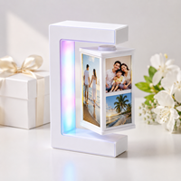 Marcos de Fotos Giratorios de Levitación Magnética de Plástico Ludaye con Pantalla Flotante Luminosa - Venta al por Mayor de Fábrica, Regalo Creativo