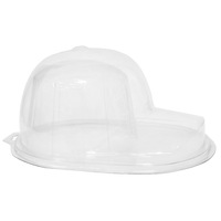 Boîte de rangement pour casquette de baseball personnalisée recyclable en PVC transparent avec fermeture à pression et gaufrage OEM