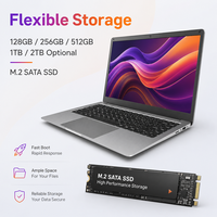 Ordinateur portable 14 pouces Win 10 mince N3350 2.4Ghz DDR3 6GB RAM 512GB ROM et écran HD ordinateur portable prise en charge 128/256/512gb SSD
