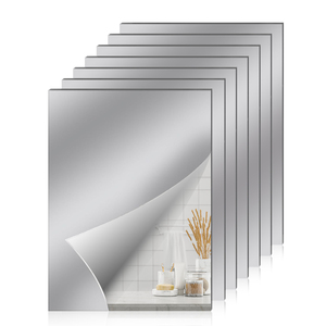 Lot De 10 Autocollants Muraux À Miroir, Miroir Flexible Autocollant