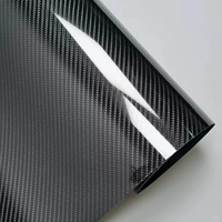 Film de protection auto-adhésif en TPU 6D effet fibre de carbone noir pour vitres de voiture, rouleau de 8 MIL d'épaisseur, auto-réparant et anti-rayures
