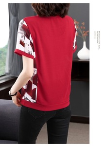 T-shirt a Maniche Corte da <span class=keywords><strong>Donna</strong></span>, Nuova Moda Estiva, Lusso Leggero, Collo a O, Casual <span class=keywords><strong>Oversize</strong></span> con Dettagli a Contrasto - Product Image 5
