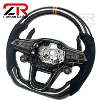Accessoires intérieurs pour voiture SEAT Cupra Leon Ibiza Arona, volant sport en cuir suédé personnalisé en fibre de carbone