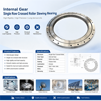 Bantalan Putar Internal Beban Berat 113.28.800 Cincin Putar Rol Silang Satu Baris untuk Braket Pelacak Surya Besar