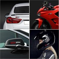 Autocollants personnalisés en gel 3D GASSER en silicone pour pare-chocs de voiture, emblèmes, badges pour casque de moto OEM