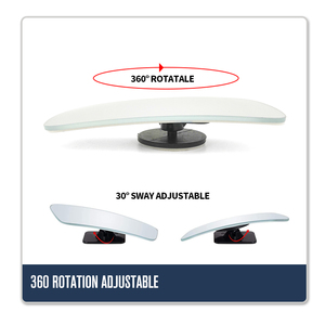 Hình chữ nhật HD kính không khung góc rộng có thể điều chỉnh lồi Xem phía sau mù tại chỗ gương cho xe ô tô - Product Image 5