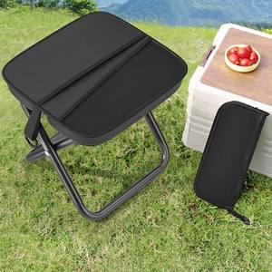 เก้าอี้พับเหล็กคาร์บอนสำหรับใช้งานกลางแจ้ง - พกพาสะดวกสำหรับตั้งแคมป์ ชายหาด และสวน พร้อมกระเป๋าใส่ของ - Product Image 3