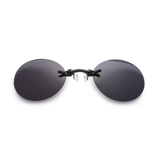 Lunettes de Soleil Rondes Sans Monture Homme, Style Matrix Morpheus, Pince-Nez Classique Mini, Marque de Designer, Protection UV400 - Product Image 4
