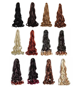 Mèches de cheveux synthétiques pour tresses, <span class=keywords><strong>boucles</strong></span> françaises en spirale 3X, 22 pouces, 280g, <span class=keywords><strong>boucles</strong></span> italiennes, vague lâche, crochet, vente en gros - Product Image 6