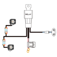 Barre lumineuse LED DXZ KIT-WY-H-F-A16 3 pouces 48W 9-30V pour camion/SUV/bateau - Ambre/Blanc 6 modes - Kit de modernisation/amélioration